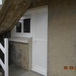 Porte de service PVC blanc / REHAU