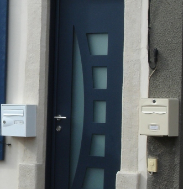 porte entrée aluminium couleur K-line Boulogne-sur-mer ...